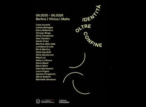 Tomaso Binga nella mostra "Identità oltre confine" che celebra la Collezione Farnesina at GALLERIA TIZIANA DI CARO, Naples